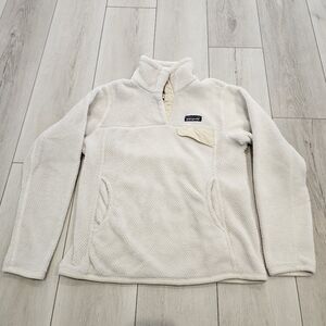 Patagonia ReTool Snap T Fleece Pullover, White, Small